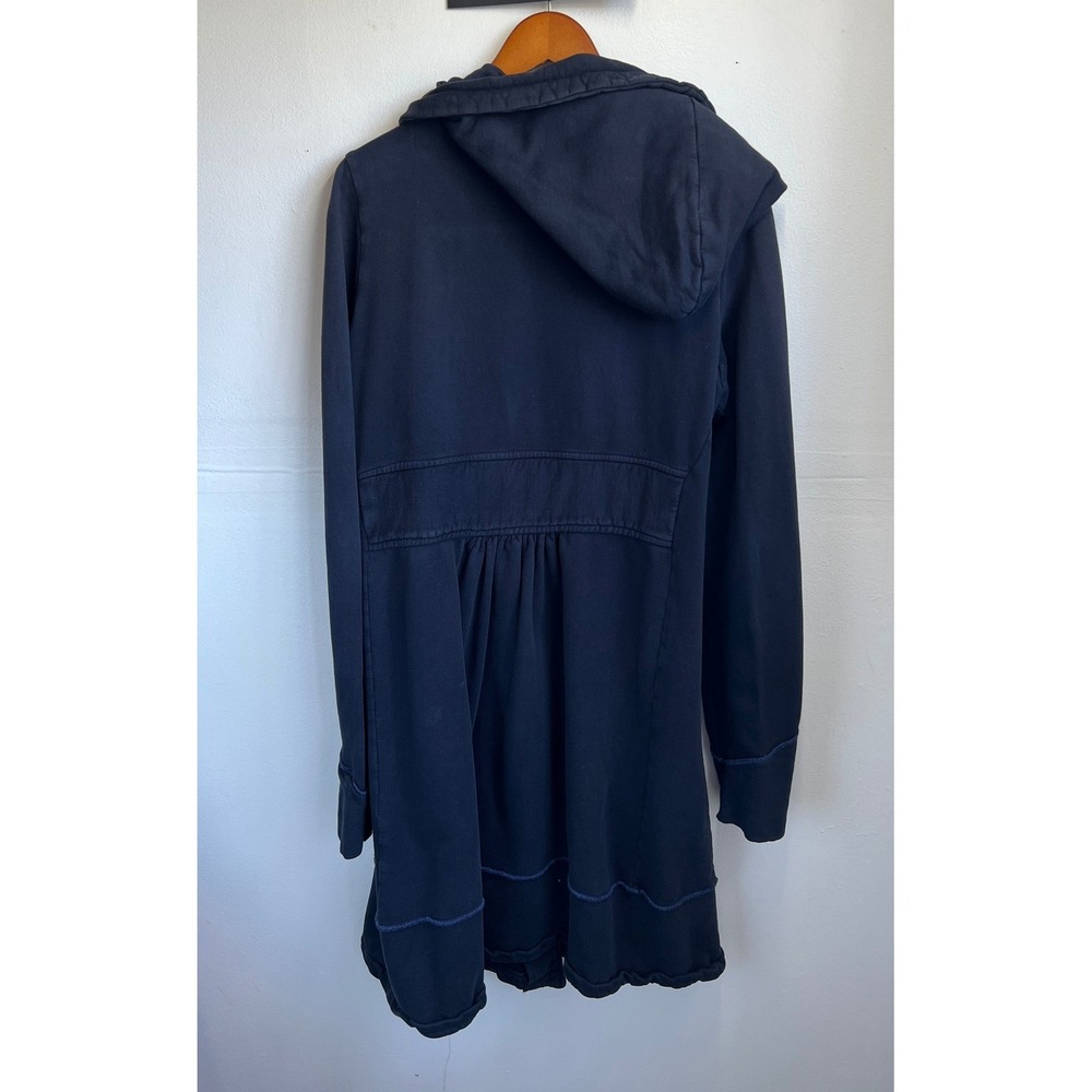 Prairie Underground Hoodie Navy Blue XL Organic Cotton Zip Up Boho VTG Coat - Picture 2 of 11